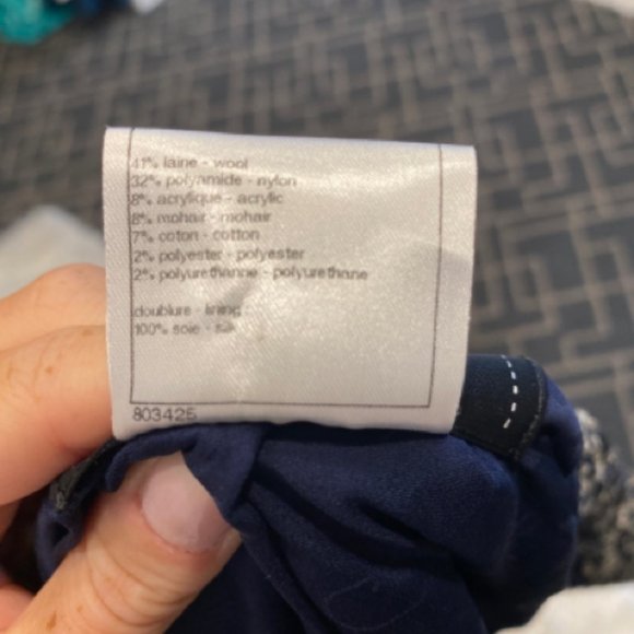 Chanel Jacket Navy Tweed Sz 40 Jacket - Picture 10 of 12